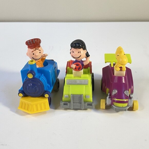 Vintage McDonald’s Peanuts Happy Meal Cars Set Charlie Lucy Woodstock - Picture 1 of 5
